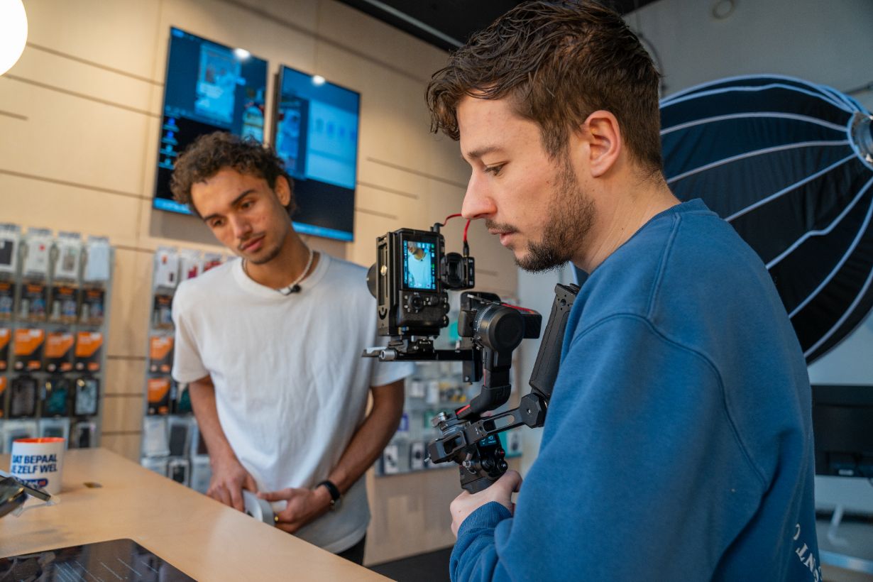 Snippetly crew aan het filmen